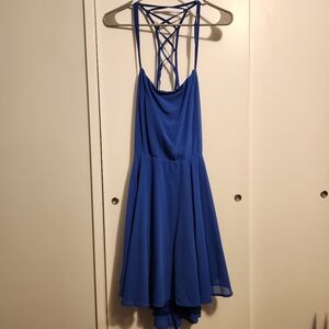 Strappy Royal Blue Mini Dress